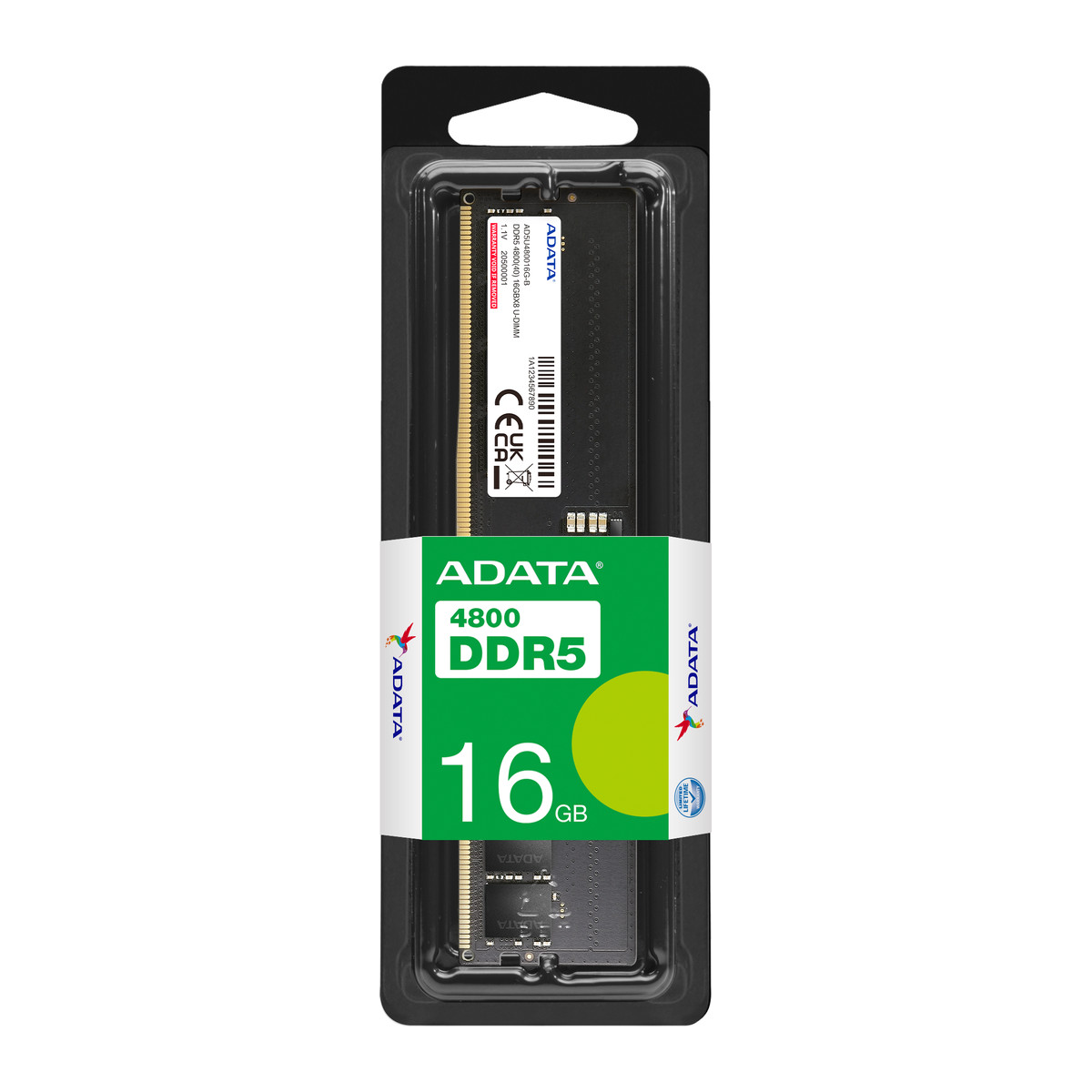 Memoria RAM ADATA DDR5 U-DIMM 4800 MT/s 16GB AD5U480016G-S