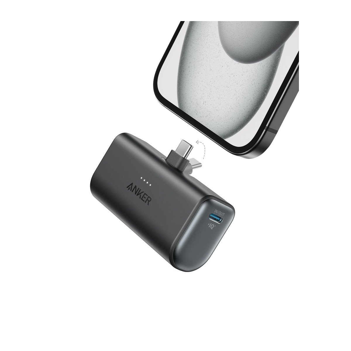 Batería portátil Anker Nano Power Bank 5000 mAh con conector USB-C integrado Negro