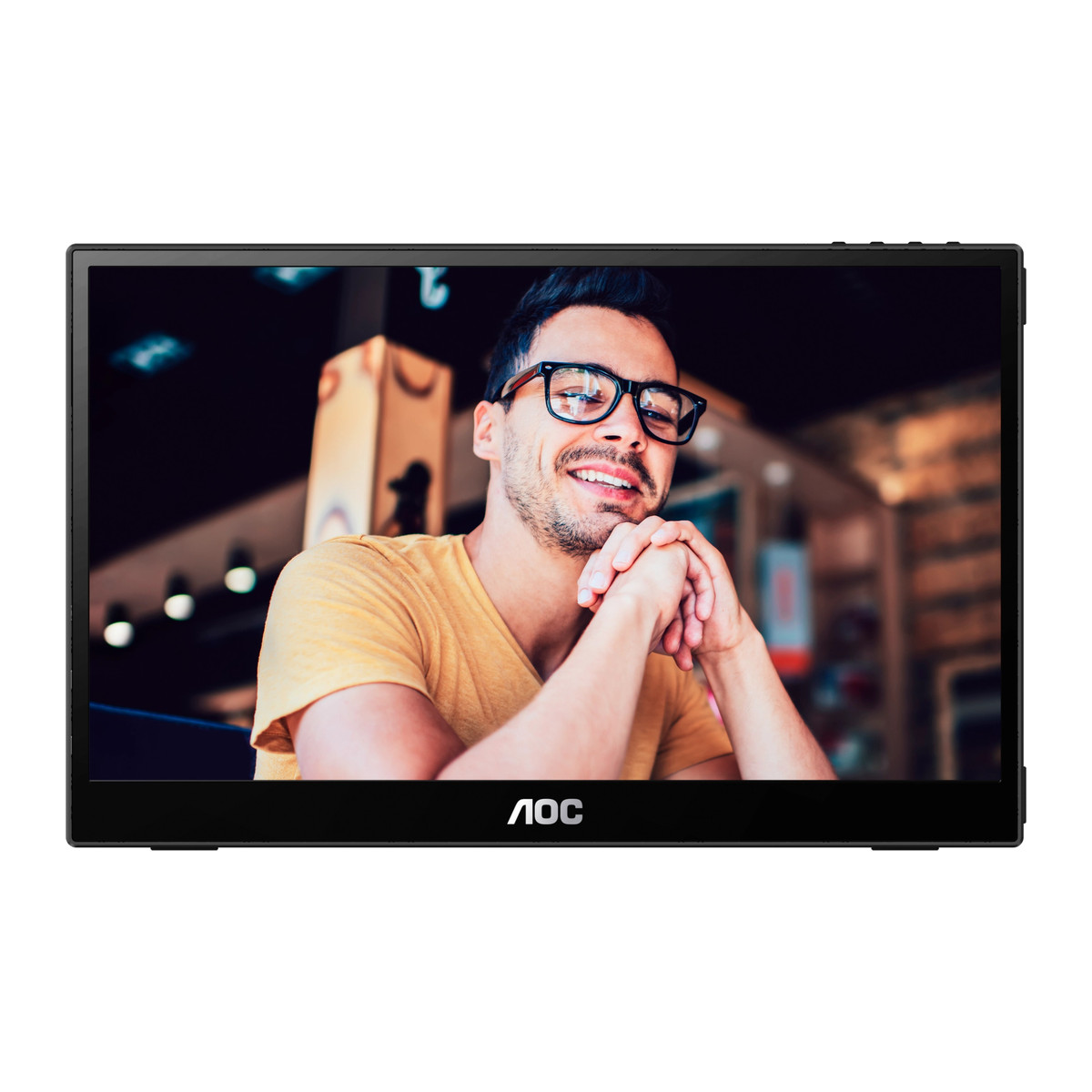 Monitor 15.6" AOC 16T20 1920x1080 IPS 60Hz Portátil Mini HDMI Negro