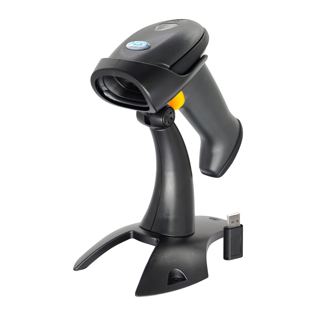 Lector de código de barras inalámbrico AON HS-250 2D Bluetooth y 2.4G Negro