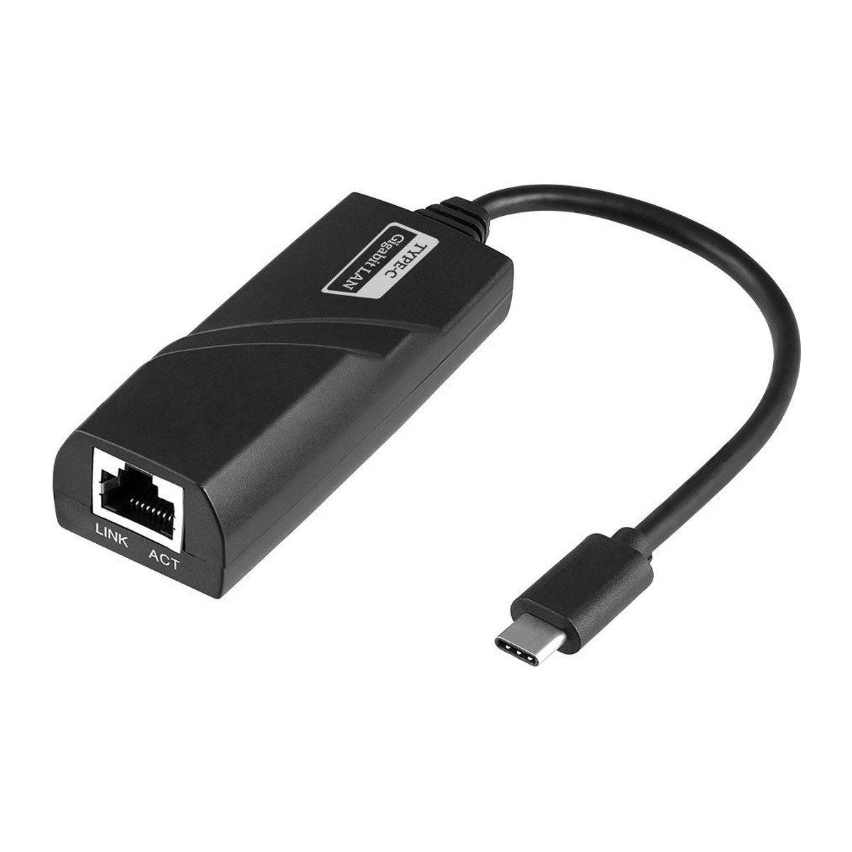Adaptador USB-C a Ethernet RJ45 Argom 15 cm Negro