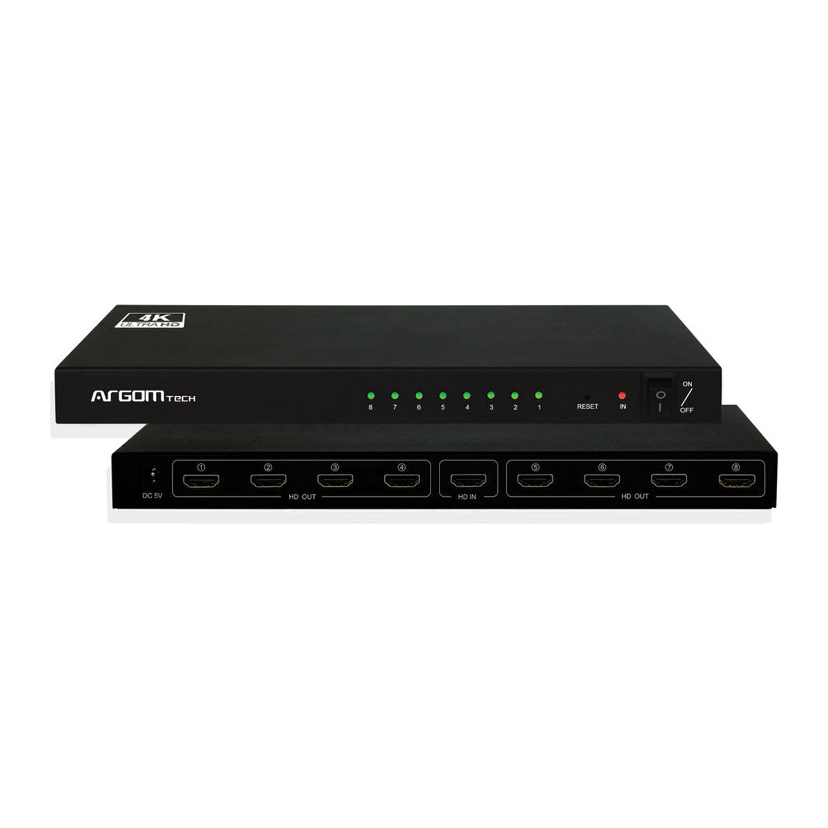 Splitter HDMI 4K Argom ARG-AV-5118 de 8 salidas Negro