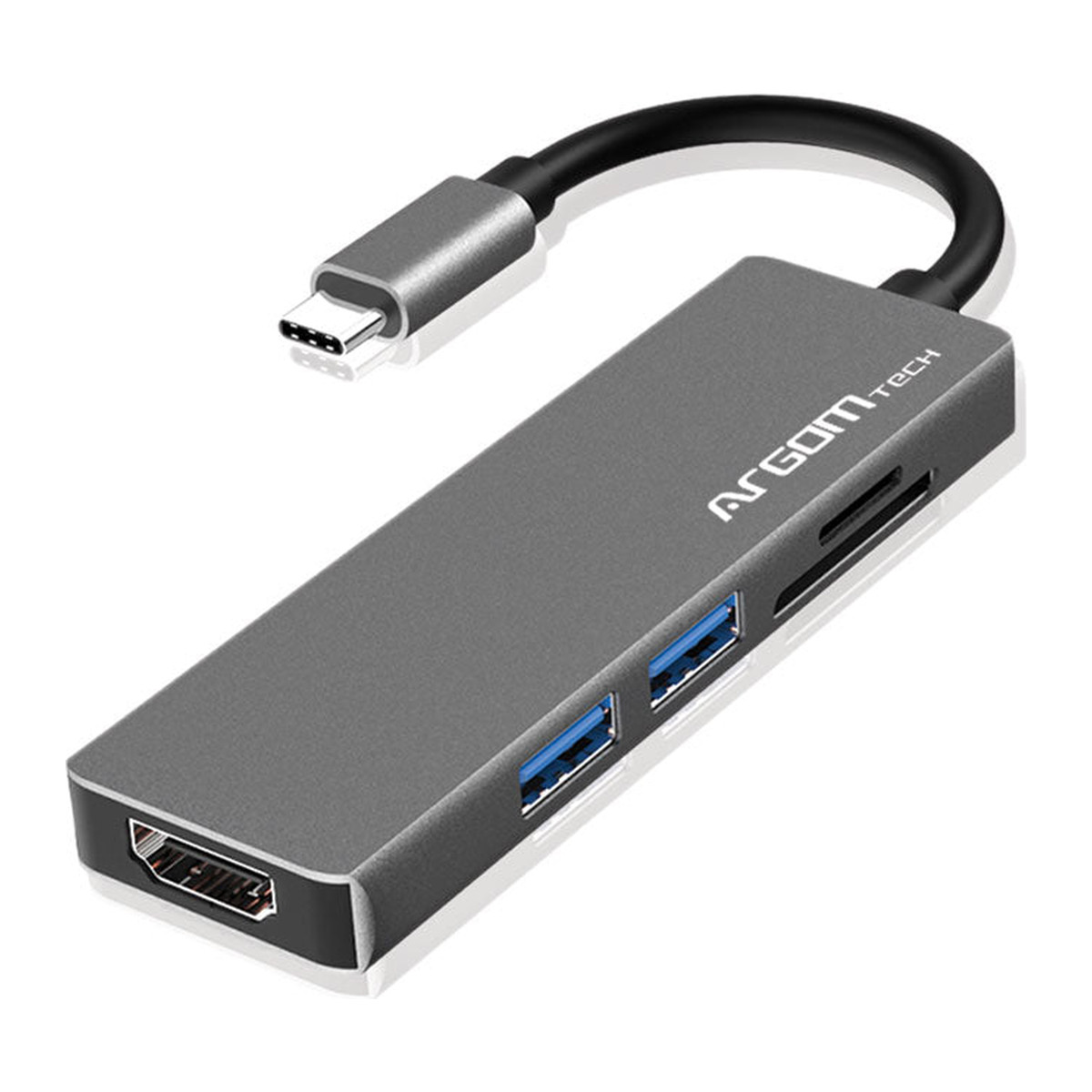 Hub USB-C 5 en 1 Argom One Axess Gris