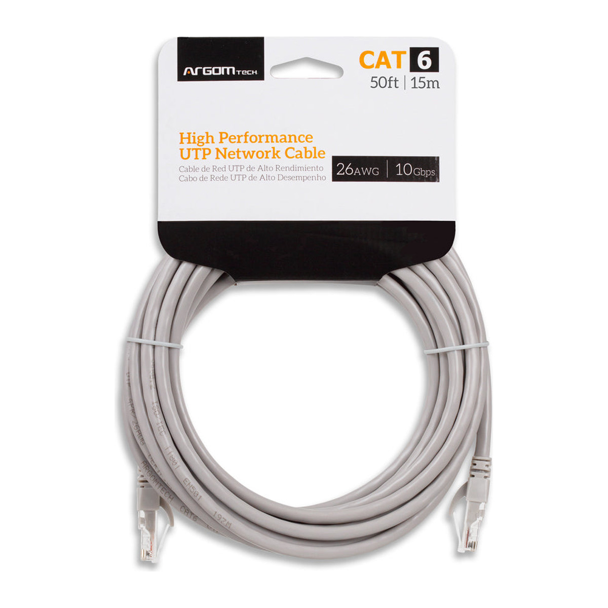 Cable de red Argom Cat6 15m Gris