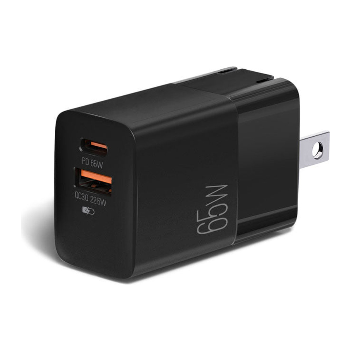 Cargador de pared Argom Volta P7 65W USB-C y USB Negro