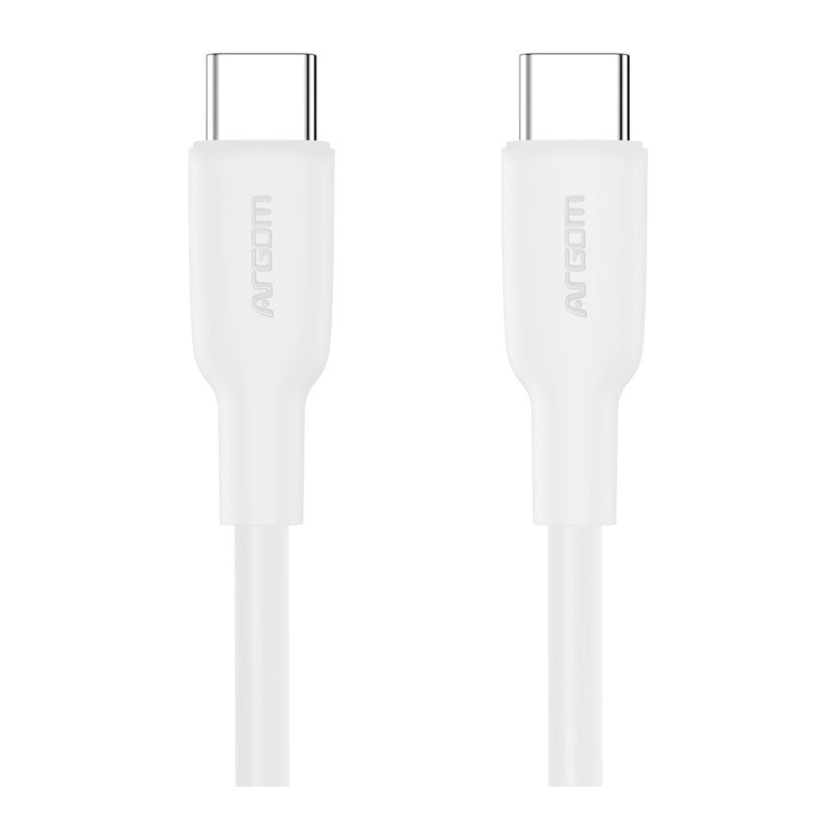 Cable USB-C a USB-C 65W Argom Dura Flex 1.8 m Blanco