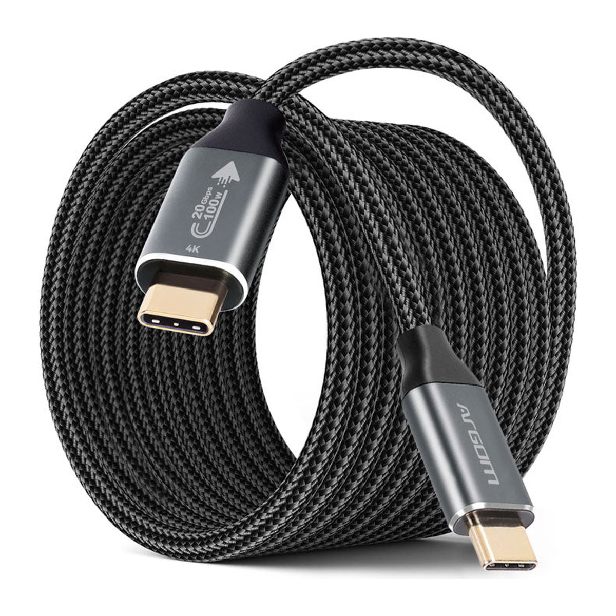 Cable USB-C a USB-C 100W Argom Dura Max 1.8 m Negro