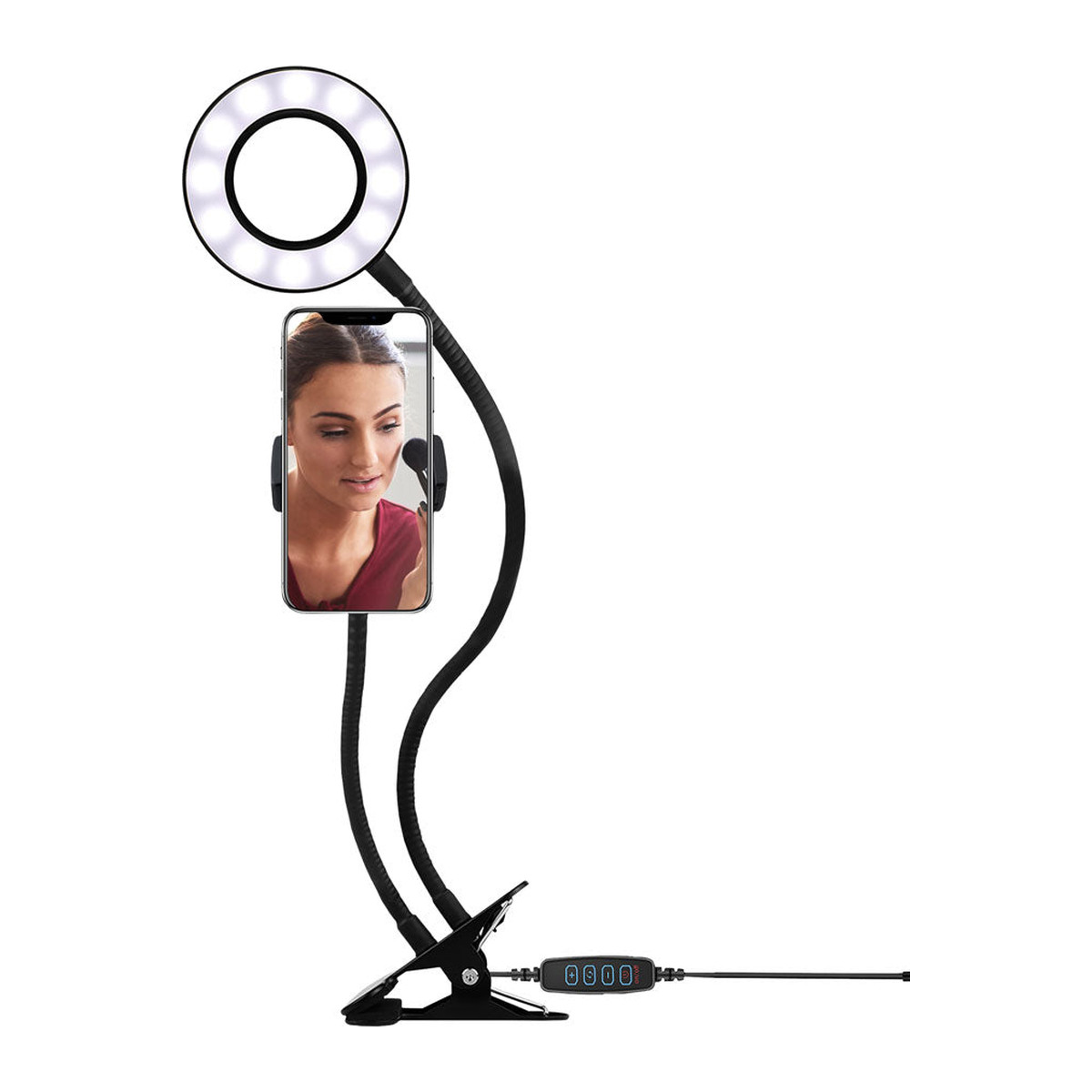 Aro de luz LED Argom SpotLight 9300 3.5" con abrazadera Negro