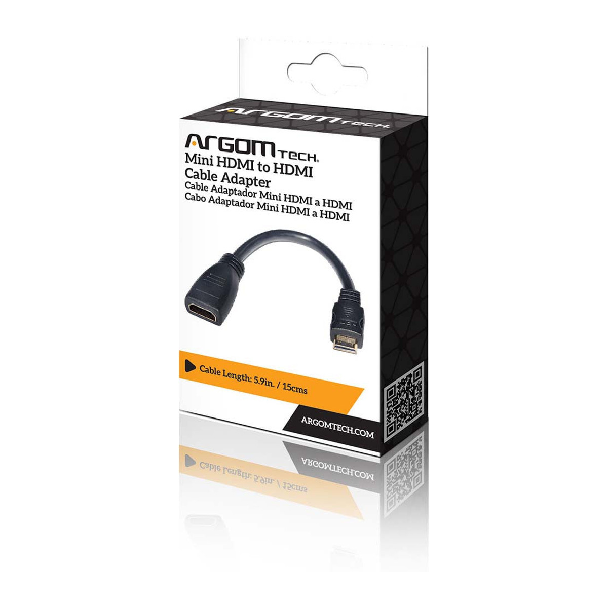 Adaptador mini HDMI a HDMI Argom ARG-CB-0052 Negro