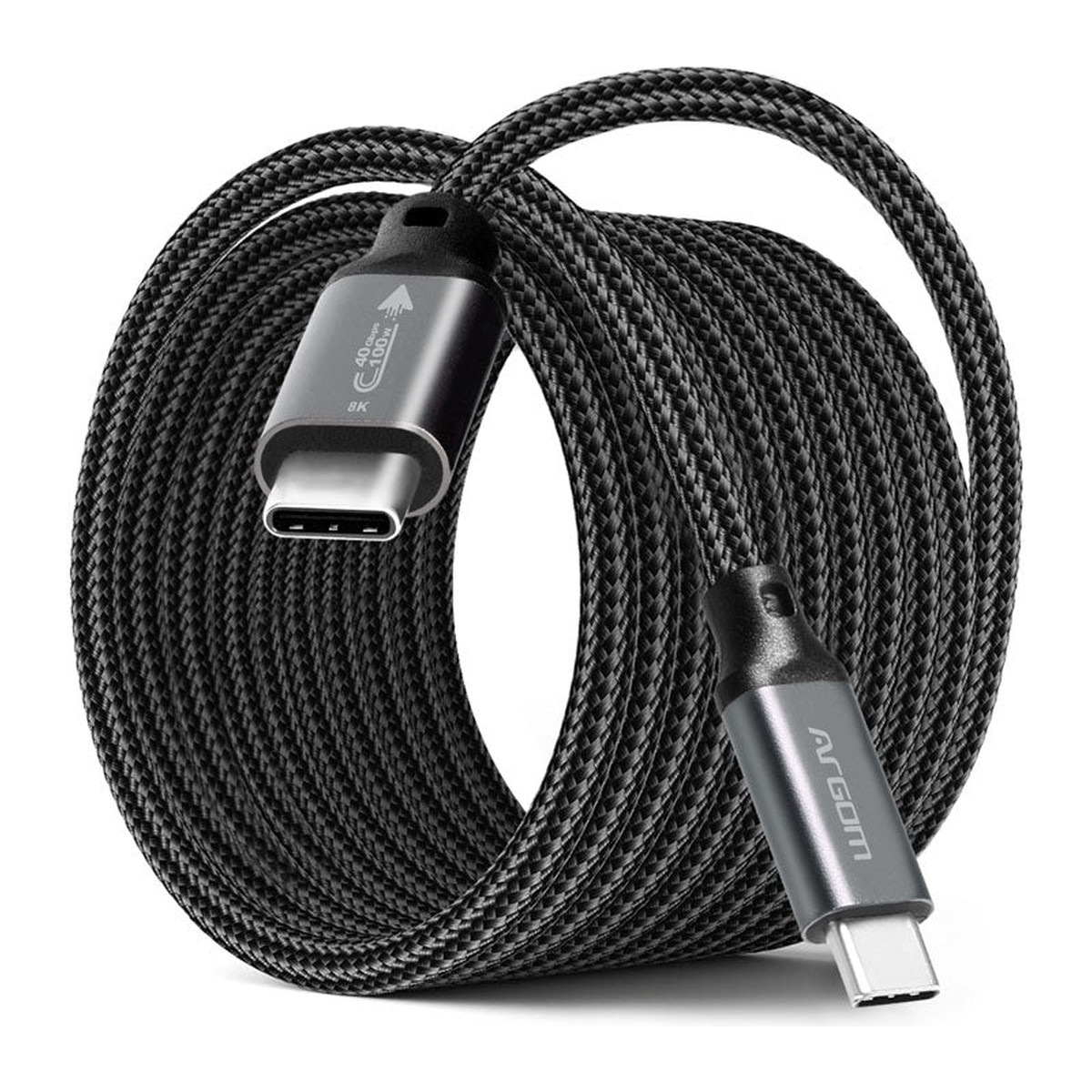 Cable USB-C a USB-C Argom DuraMax 100 W 1.8 m Negro