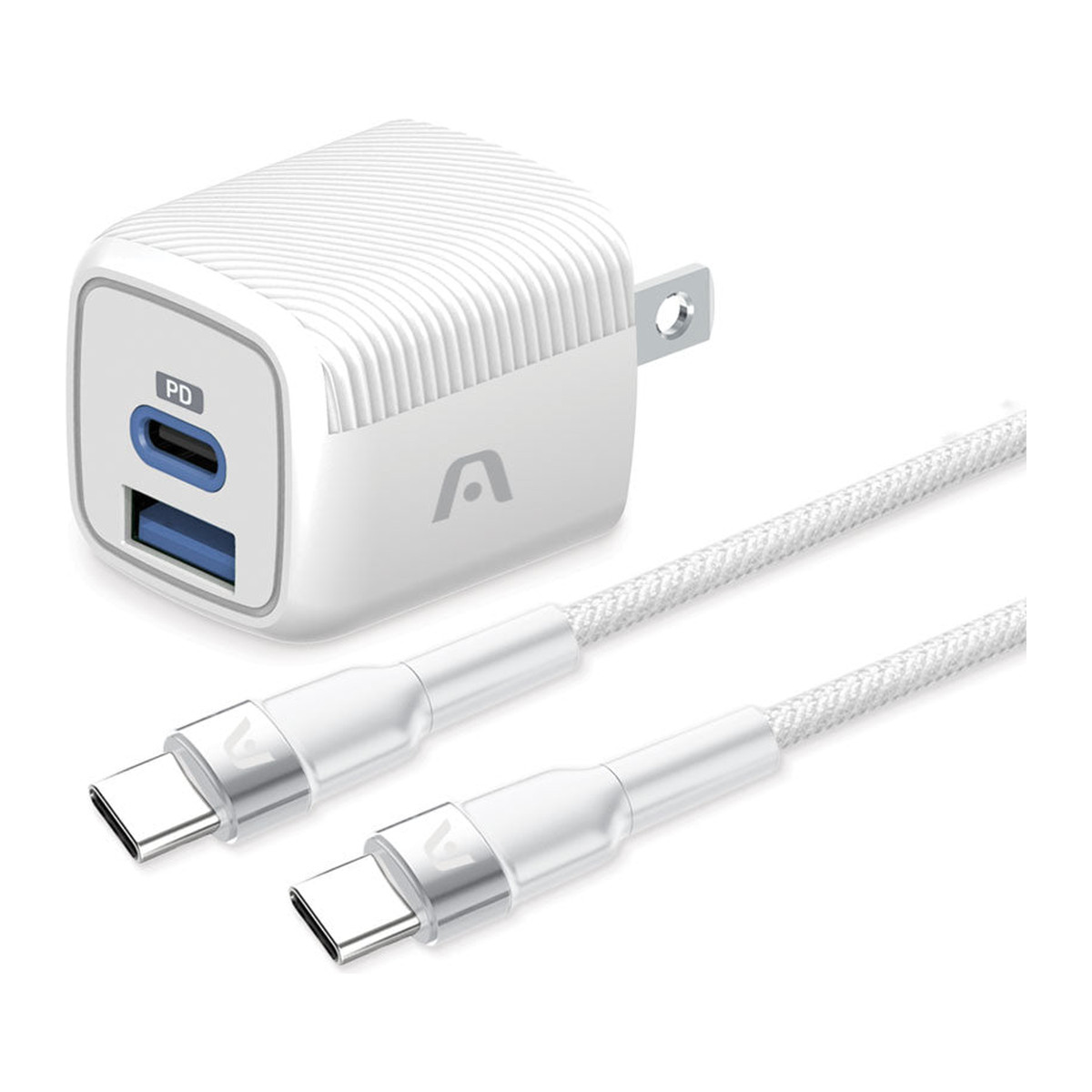 Cargador Argom Volta P40 38 W con cable USB-C Blanco
