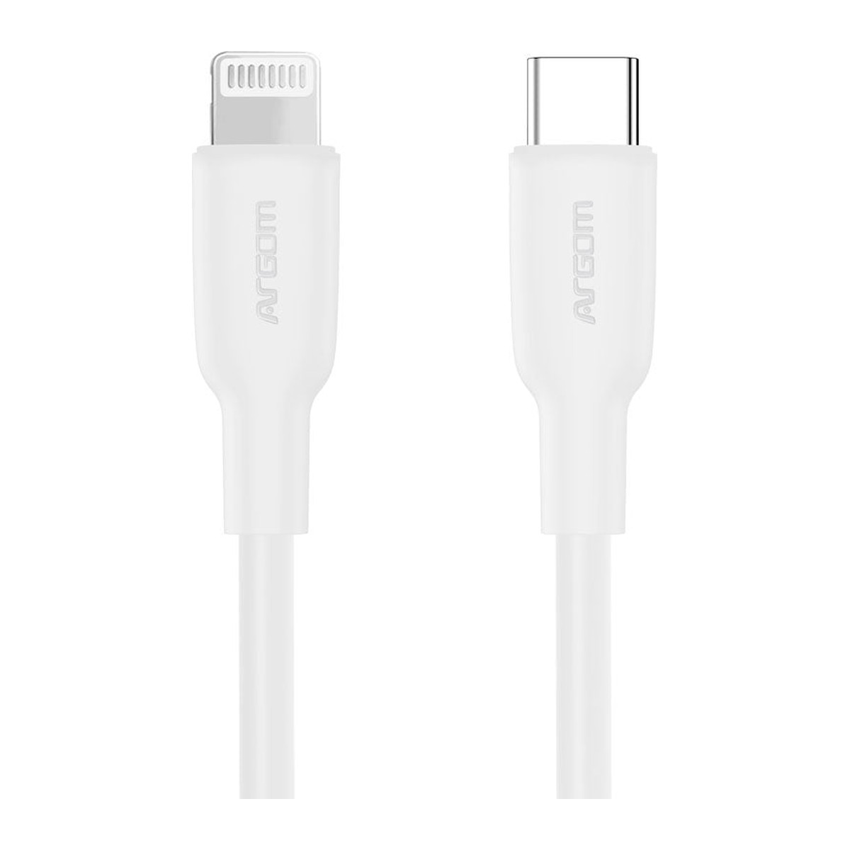 Cable USB-C a Lightning 30W Argom Dura Flex 1.8 m Blanco