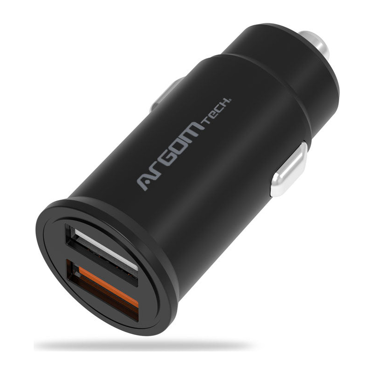 Cargador para carro Argom 30W 2 puertos USB Negro