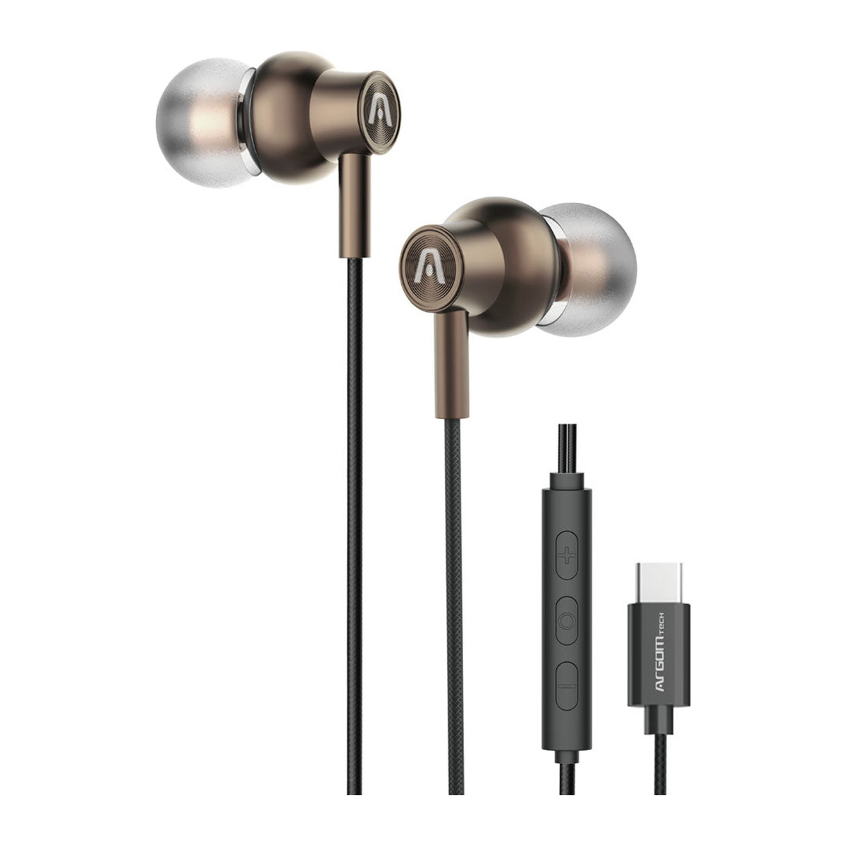 Audífonos con cable USB-C Argom Ultimate Sound Core Café