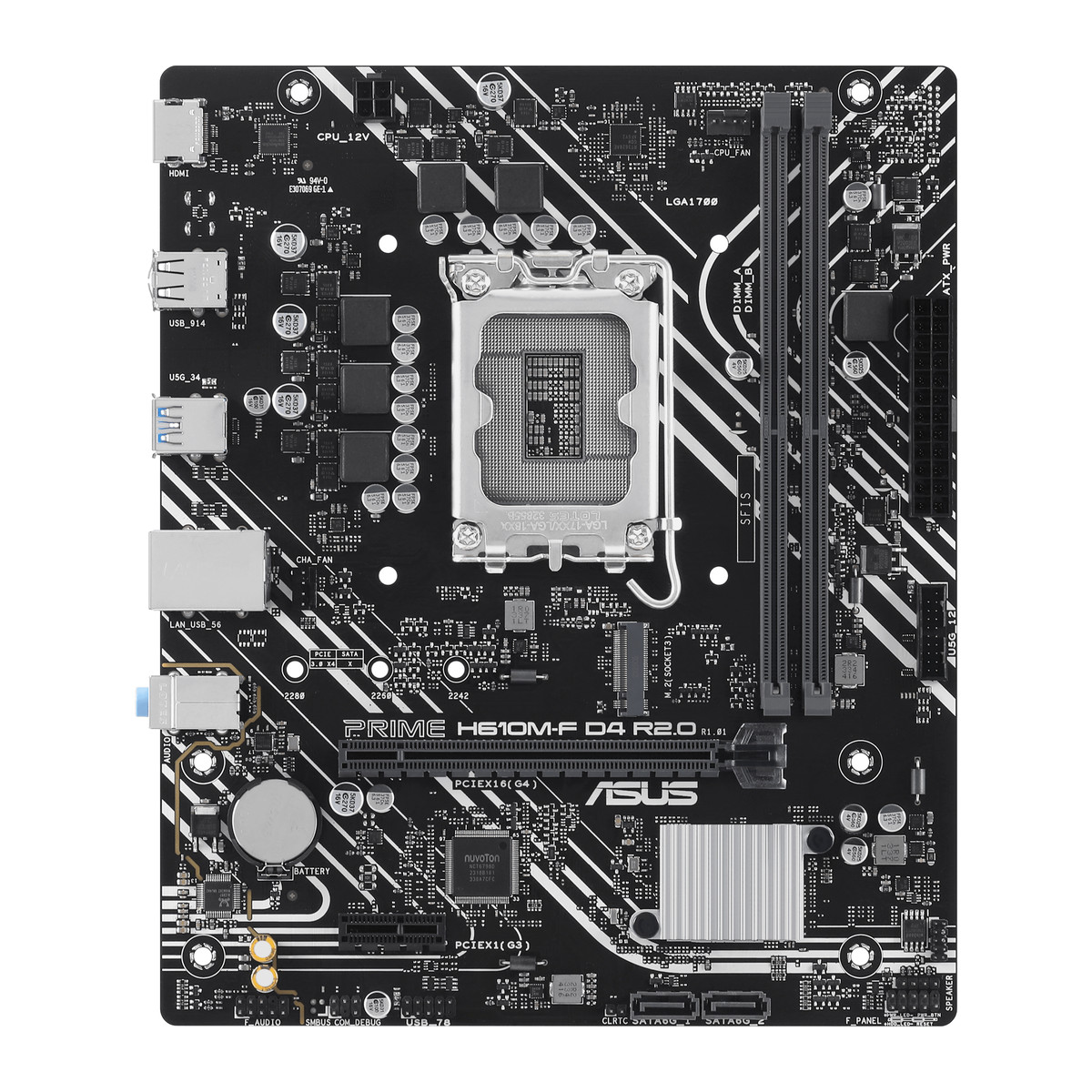 ASUS PRIME H610M-F D4 R2.0 Intel H610 LGA 1700 micro ATX