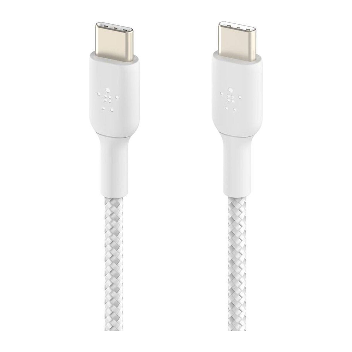 Cable USB-C a USB-C trenzado Belkin BoostCharge 1 m Blanco