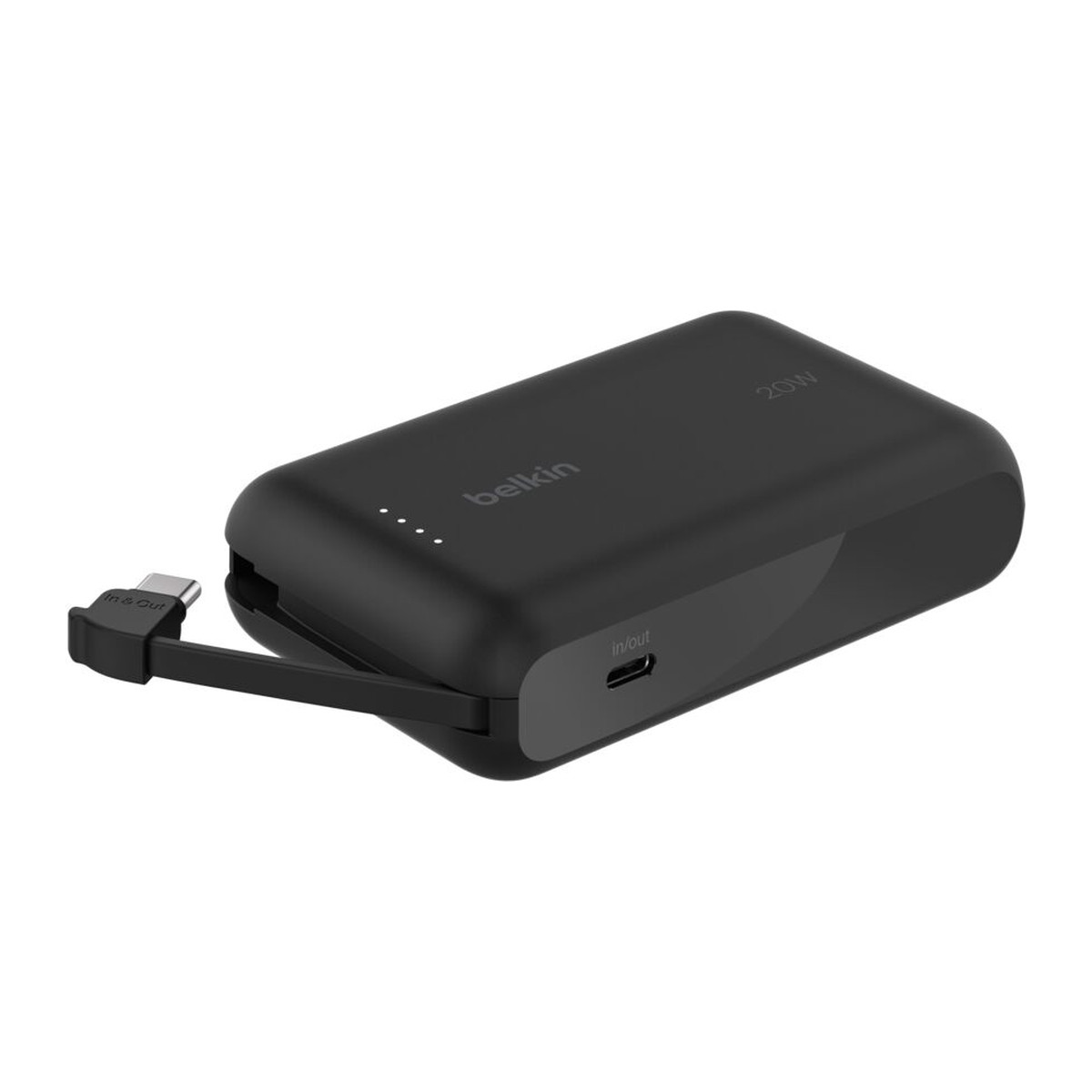 Batería portátil Belkin BoostCharge 10000 mAh 20 W con cable USB-C Negro
