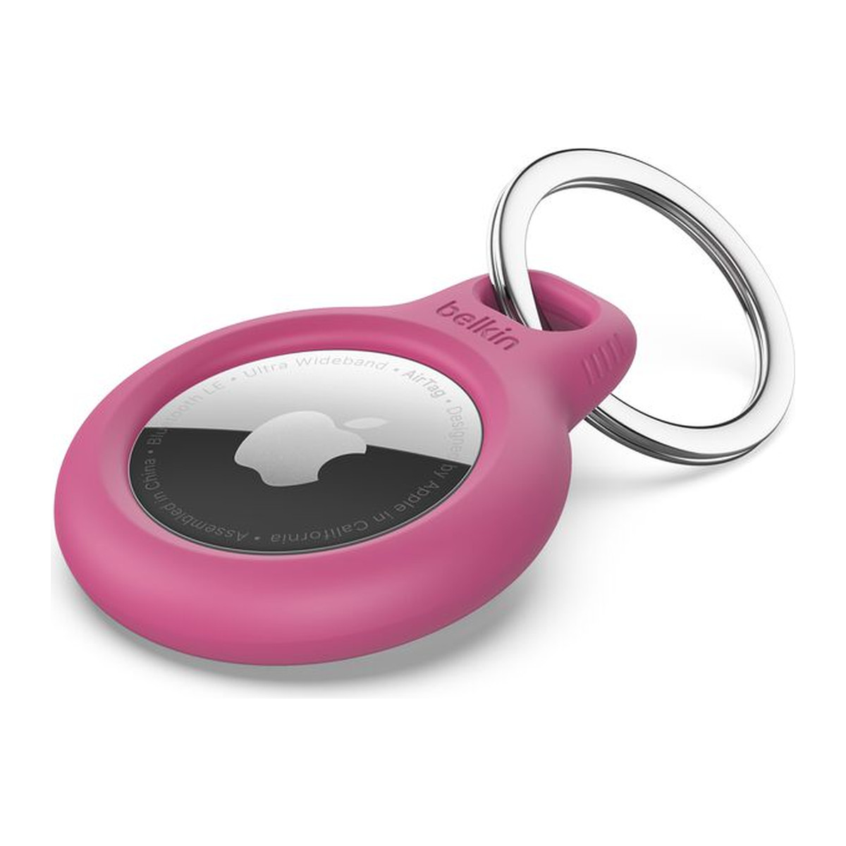 Soporte de seguridad con llavero Belkin para AirTag Rosado