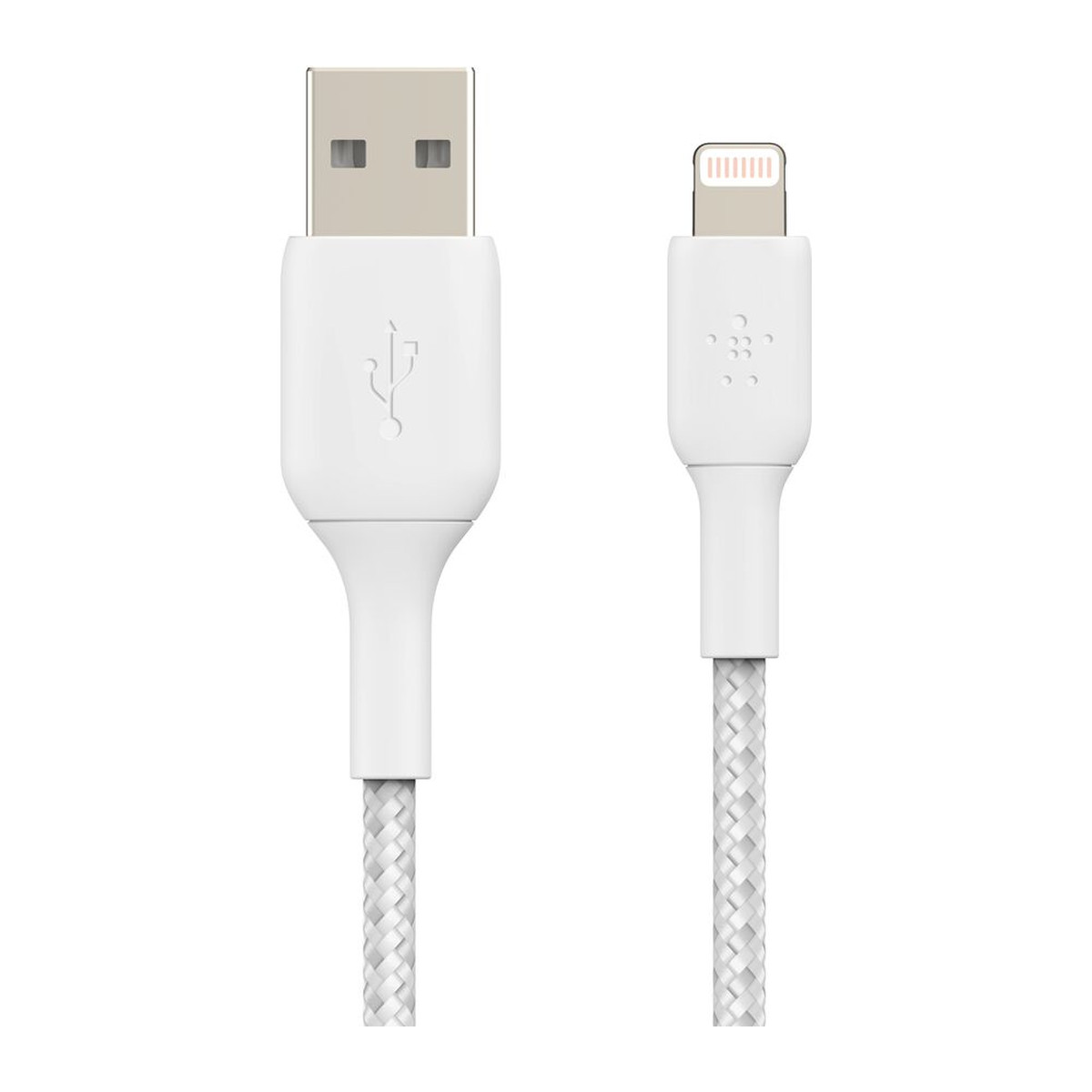 Cable Lightning a USB-A trenzado Belkin BoostCharge Pro 1 m Blanco