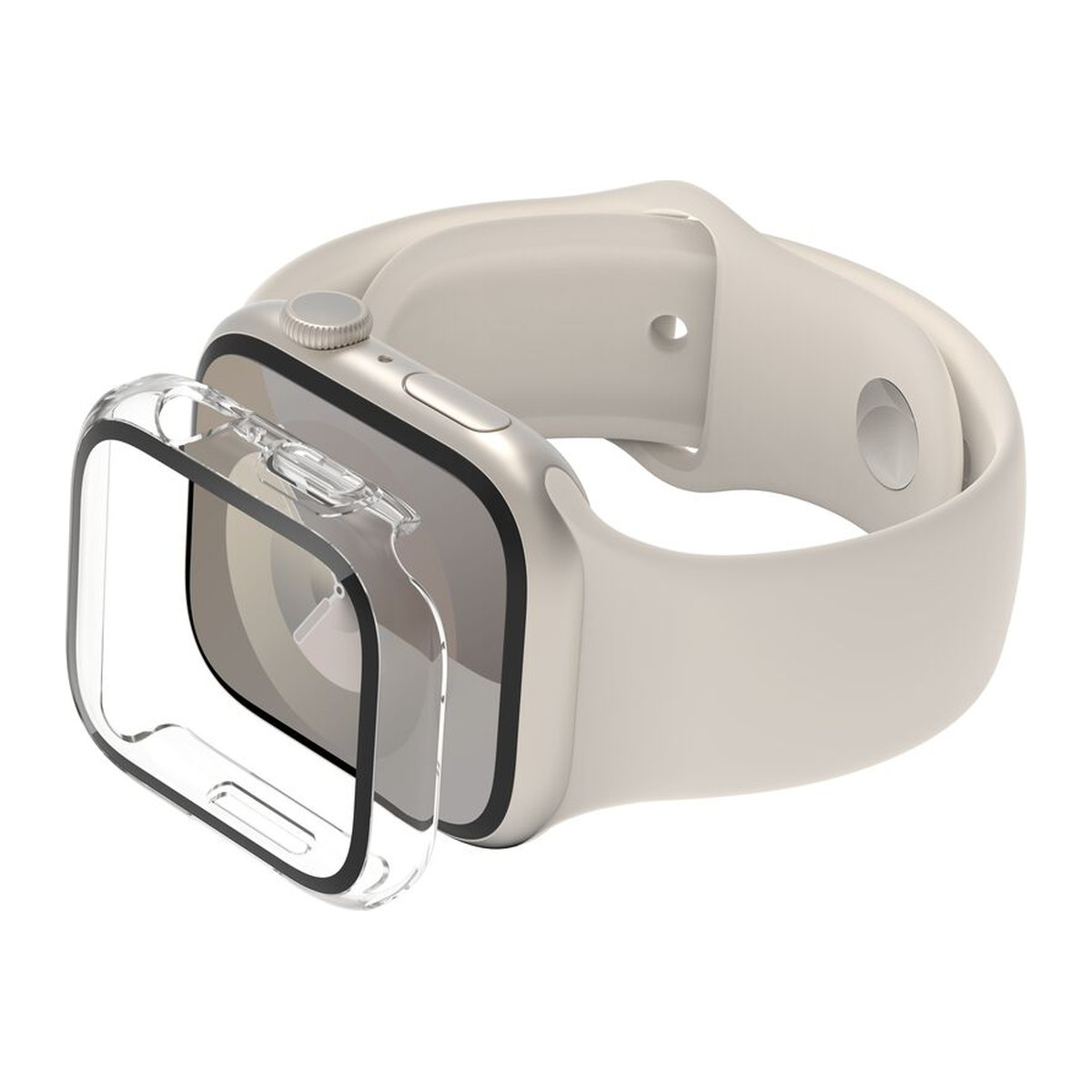 Protector 2 en 1 Belkin TemperedCurve para Apple Watch 45 mm Transparente