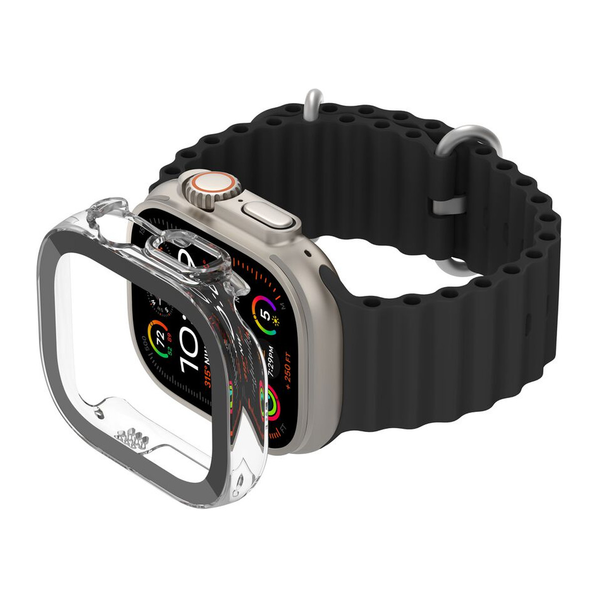 Protector 2 en 1 Belkin TemperedCurve para Apple Watch Ultra y Ultra 2 Transparente