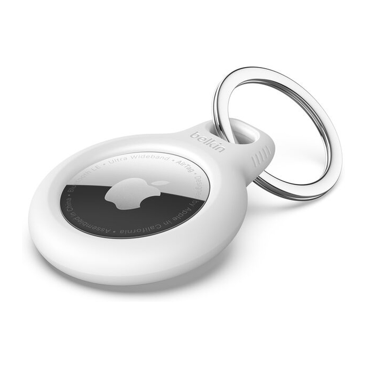 Soporte de seguridad con llavero Belkin para AirTag Blanco