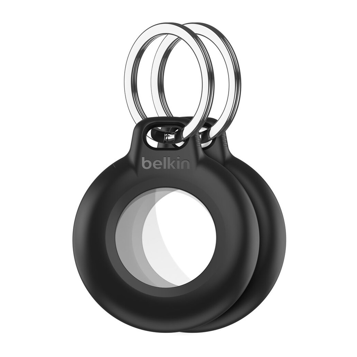 Soporte impermeable con llavero Belkin para AirTag Negro, paquete de 2