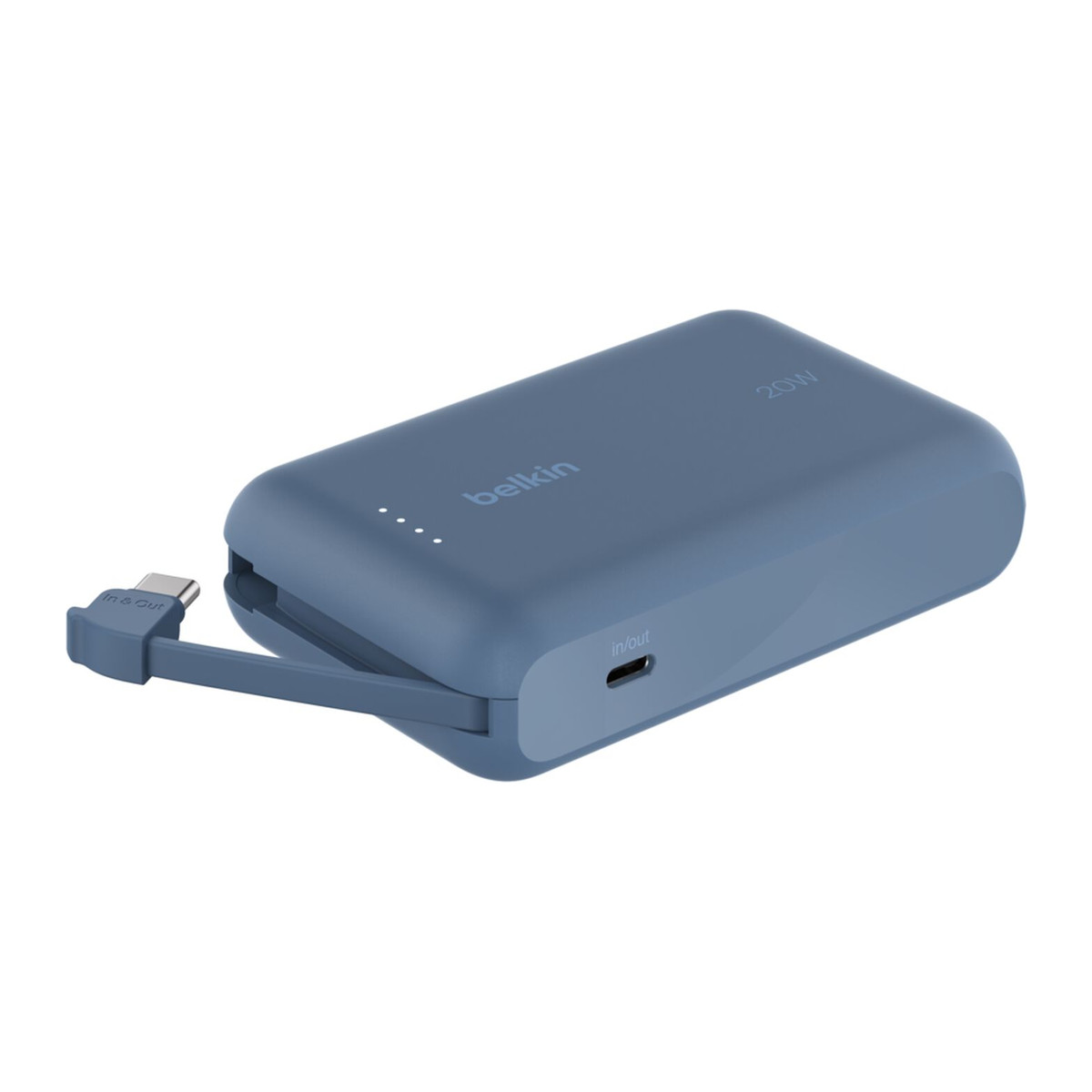 Batería portátil Belkin BoostCharge 10000 mAh 20 W con cable USB-C Azul