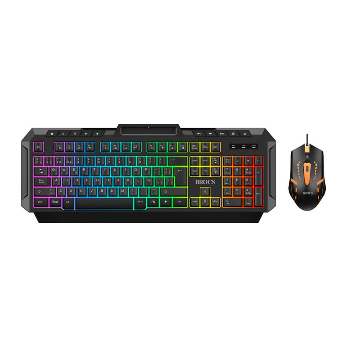 Combo de teclado y mouse BROCS Spectrum gamer