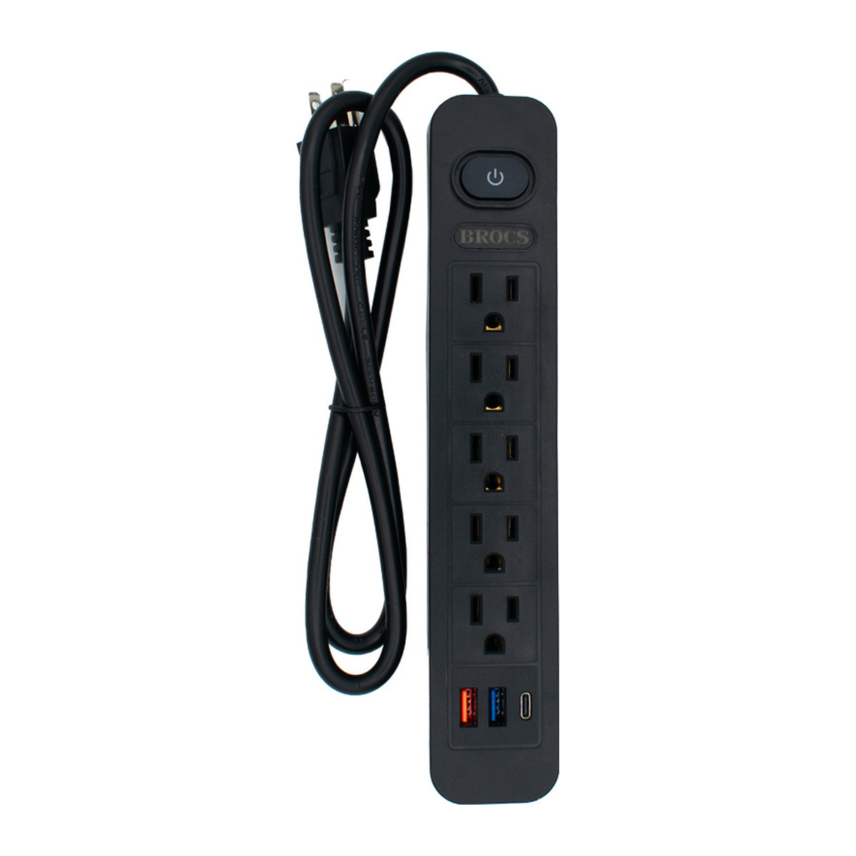 Regleta eléctrica BROCS 5 tomas con USB y USB-C