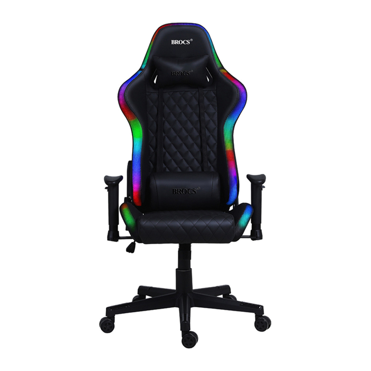 Silla gamer BROCS BR2049D reclinable RGB Negro