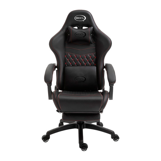 Silla gamer BROCS BR6689A reclinable Negro/Rojo