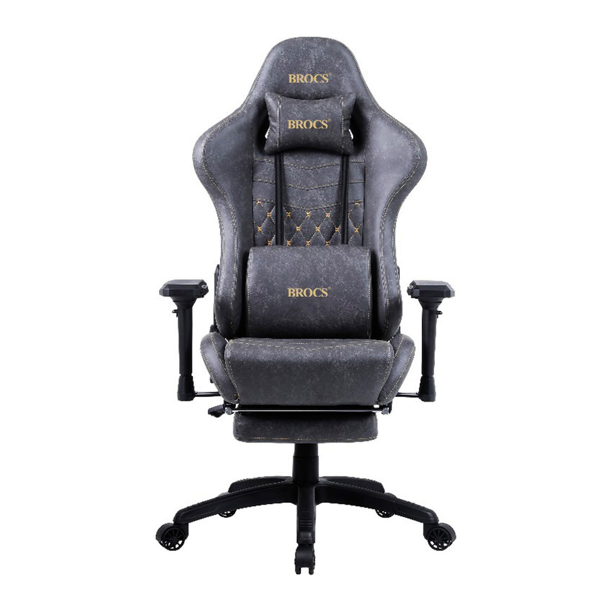 Silla gamer BROCS BR6689S reclinable Gris