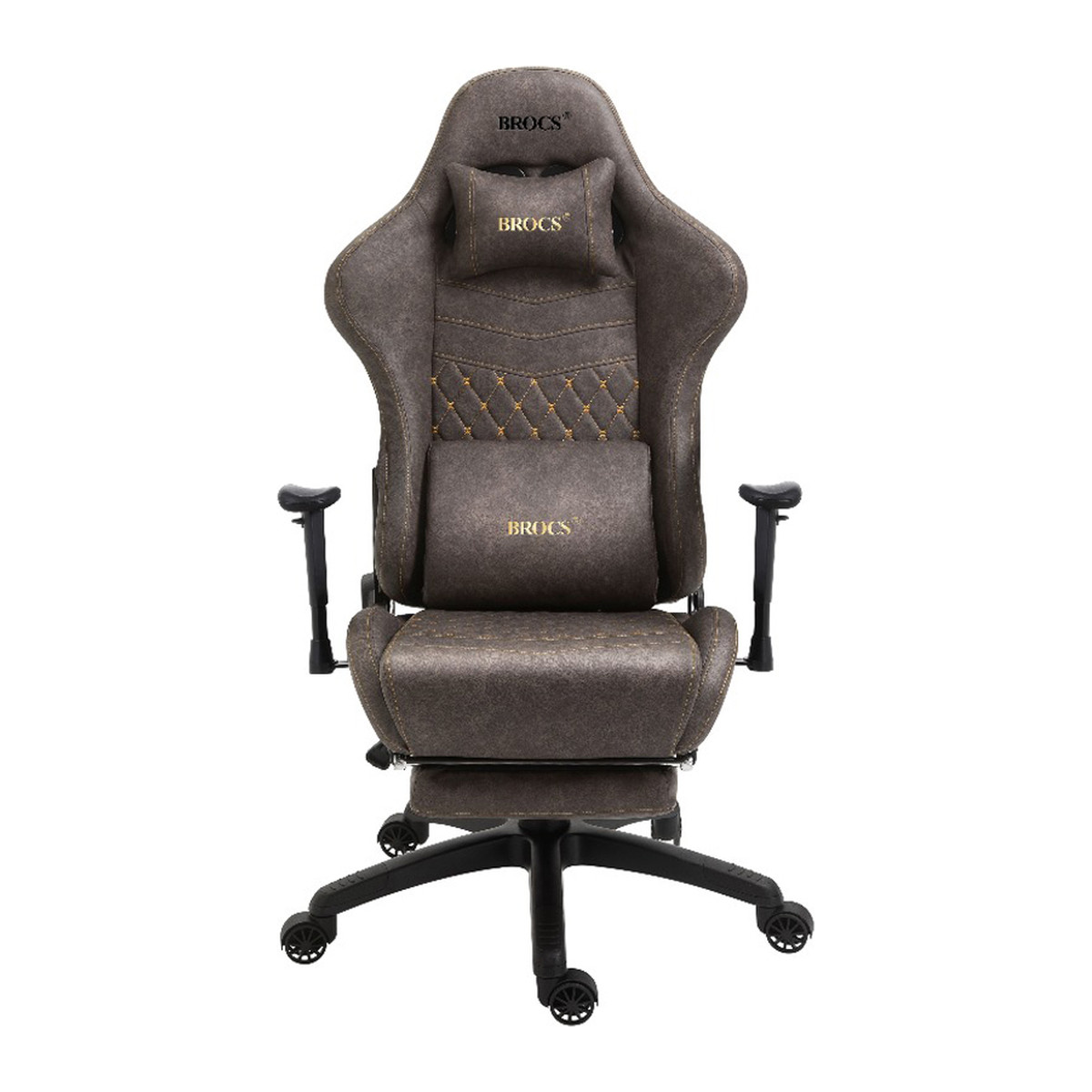 Silla gamer BROCS BR6689S reclinable Café