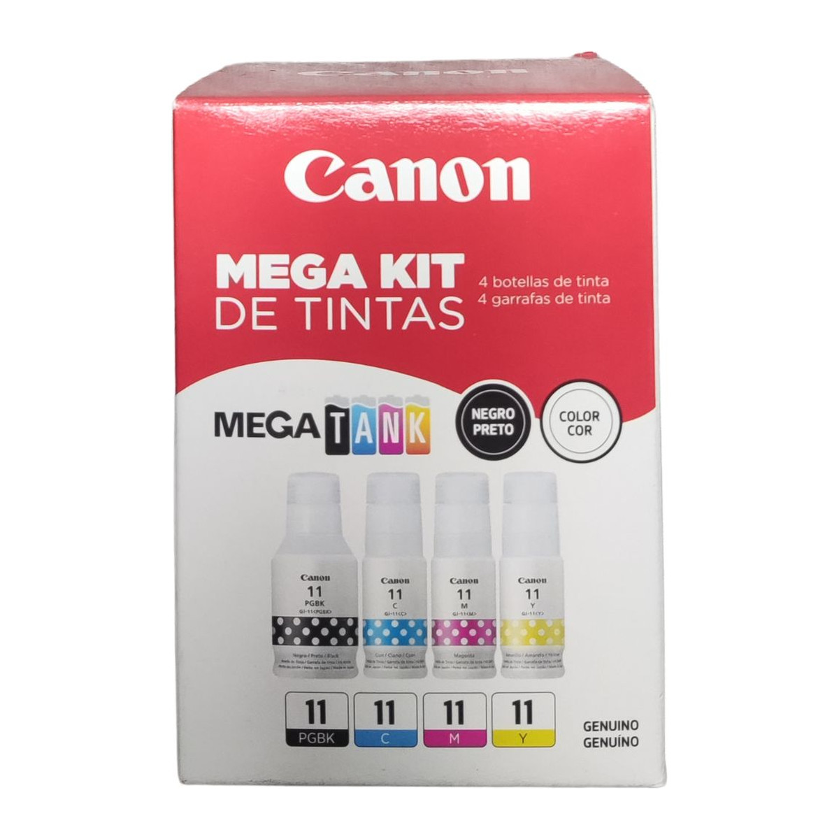 Juego de 4 botellas de tinta Canon GI-11 negro, cian, magenta y amarillo