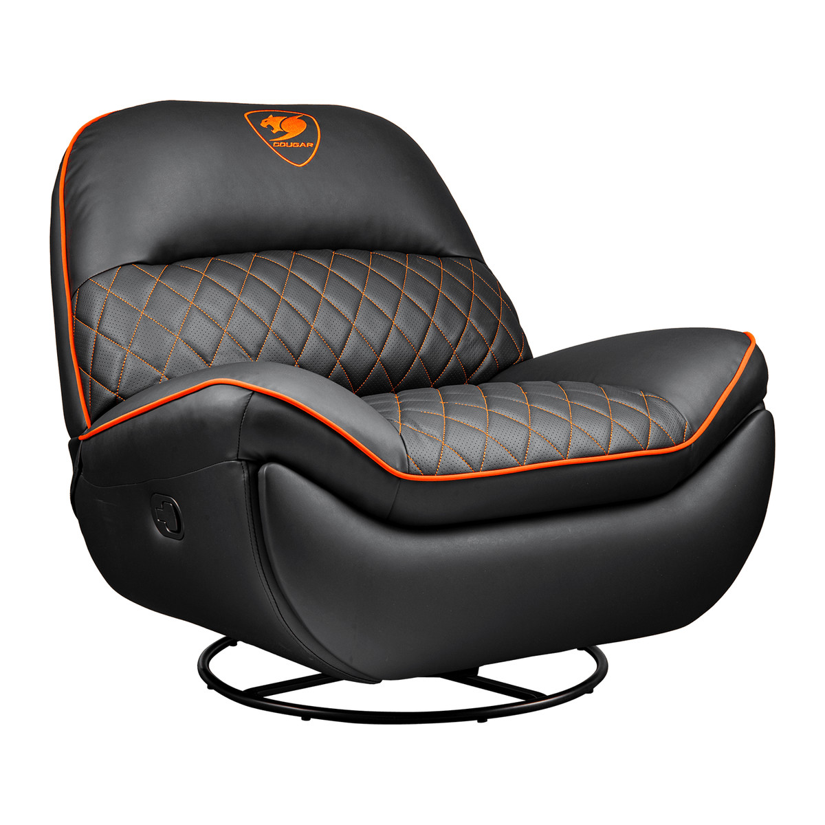 Sofá gamer Cougar Overlord Negro-Naranja