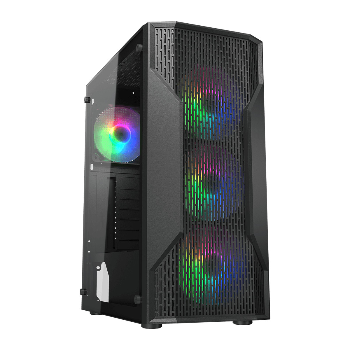 Gabinete Cougar MX110 RGB ATX Negro sin fuente