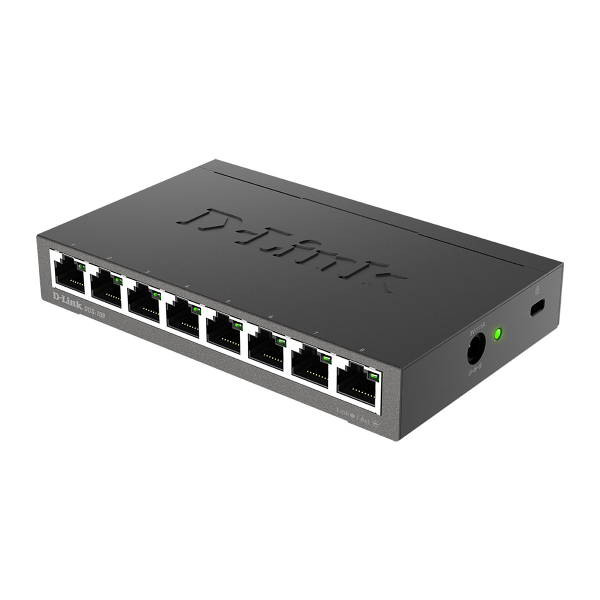 Switch no administrable D-Link DGS-108 8 puertos Gigabit