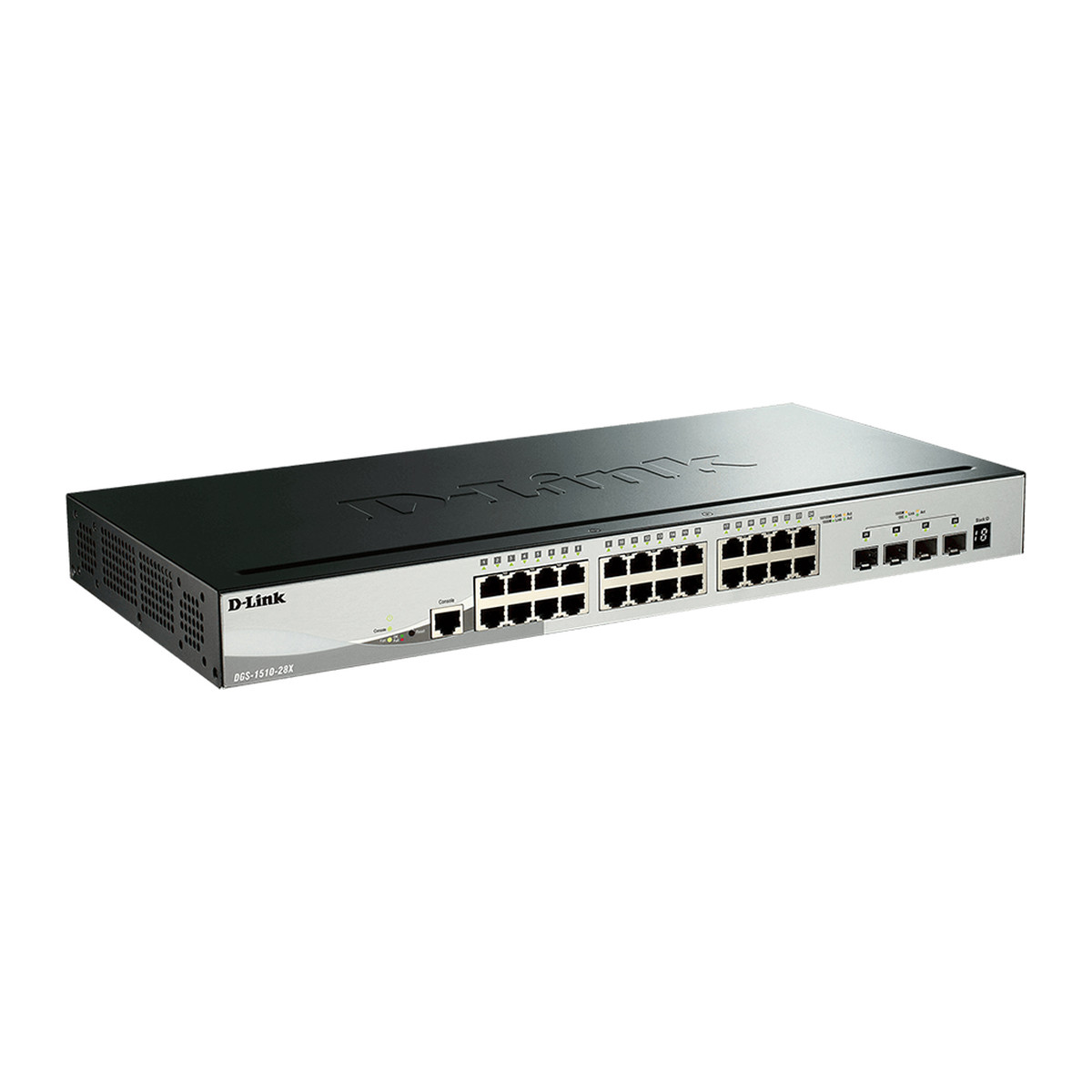 Switch administrable D-Link DGS-1510-28X 24 puertos Gigabit y 4 SFP+ 10G apilable
