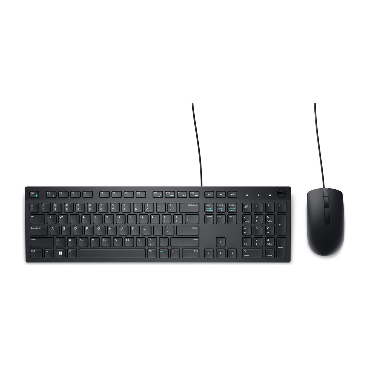 Teclado y mouse con cable Dell KM300C Negro