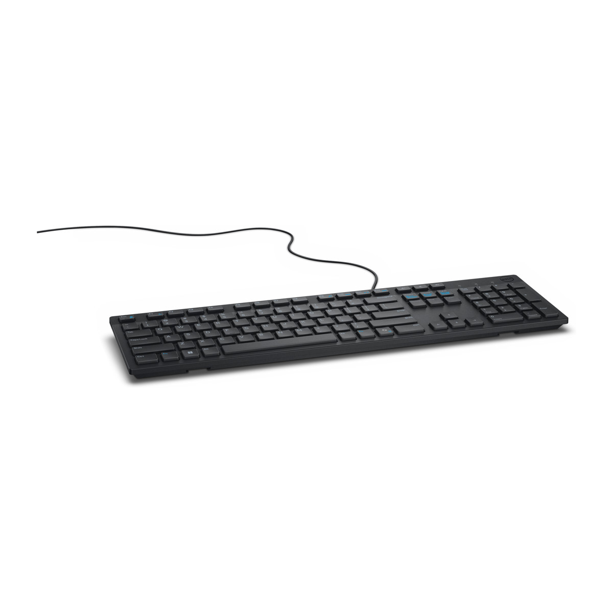 Teclado alámbrico USB Dell KB216 multimedia español latinoamericano Negro