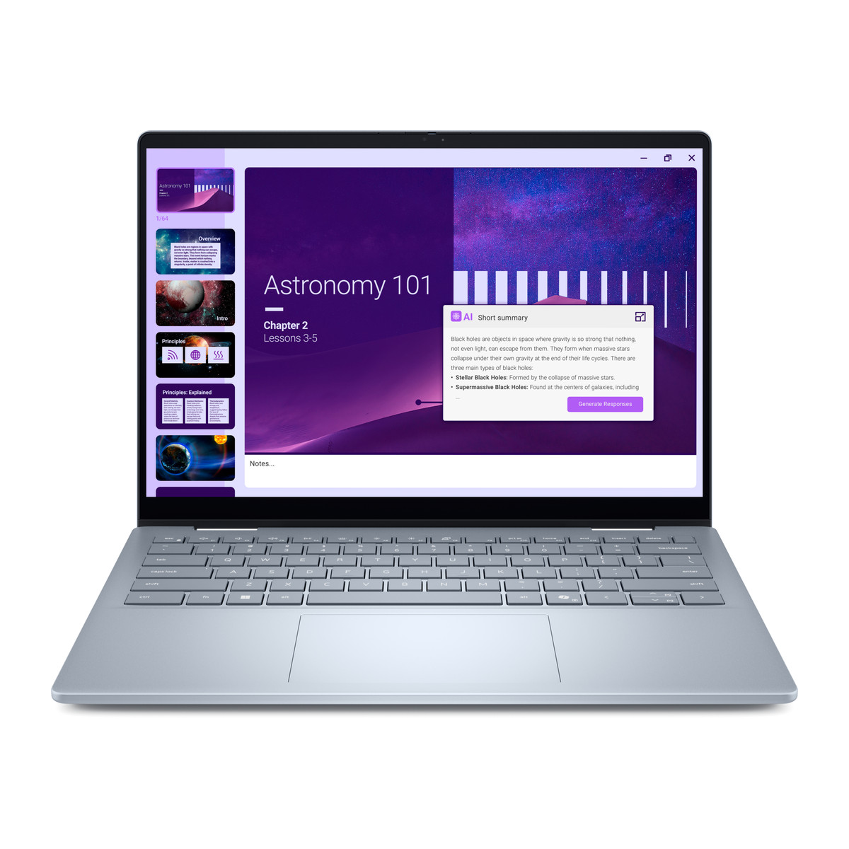 Laptop Dell 14 Plus 2 en 1 DB04250 14" táctil Intel Core Ultra 7 256V 16GB RAM 1TB SSD Azul hielo Teclado inglés