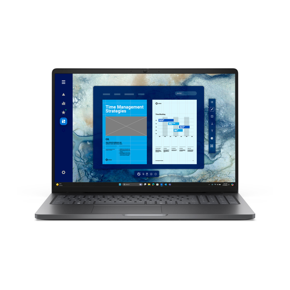 Laptop Dell Pro 16 PC16250 16" Core 5 120U 16GB 256GB SSD Negro Teclado inglés