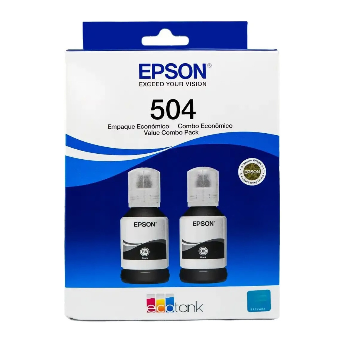 Botellas de tinta Epson T504 Negro paquete de 2