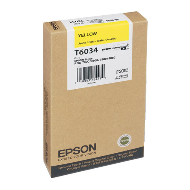Cartucho de tinta Epson T603 Amarillo 220 ml