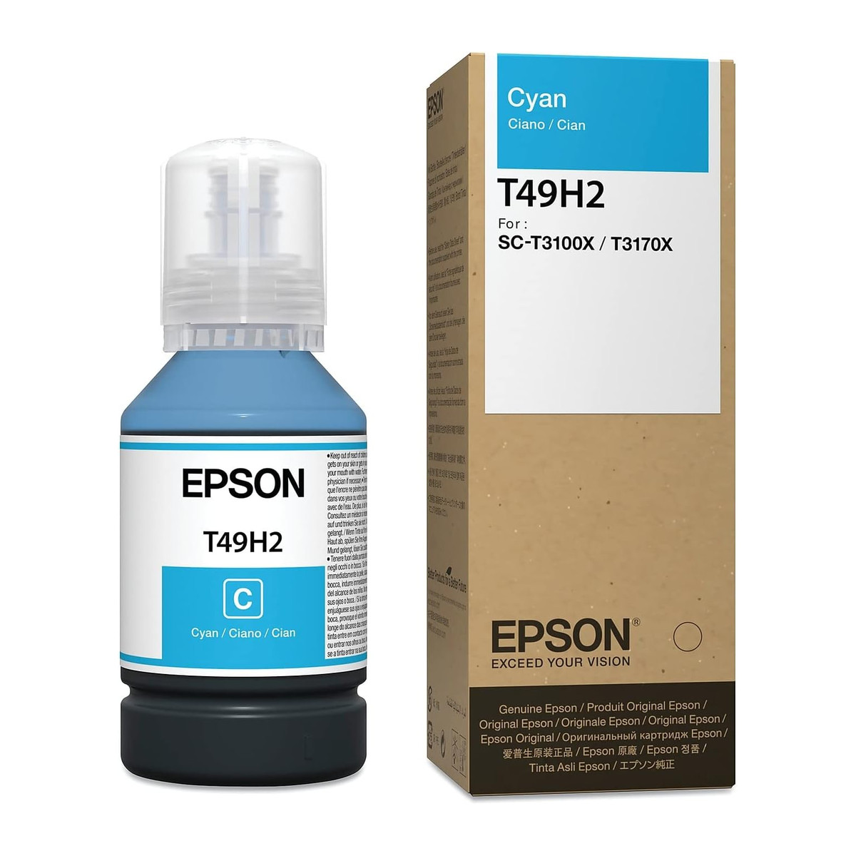 Botella de tinta Epson T49H Cian 140 ml