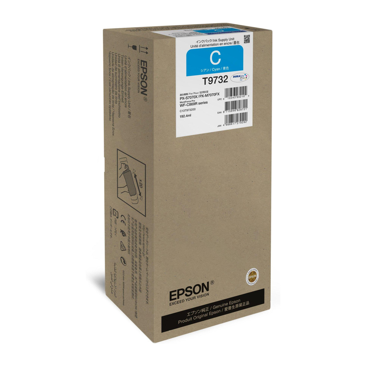 Bolsa de tinta Epson T973 Cian