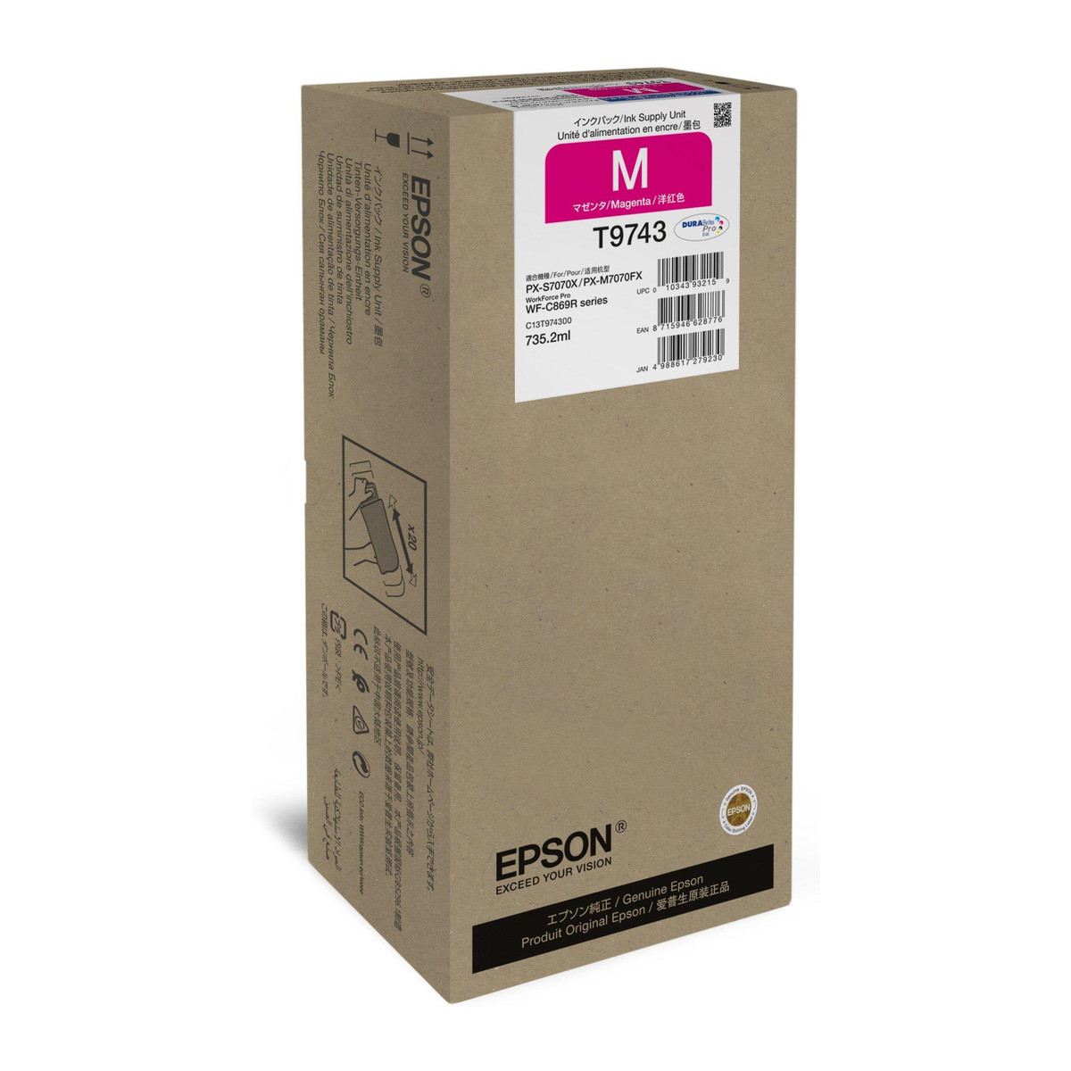 Bolsa de tinta Epson T974 Magenta