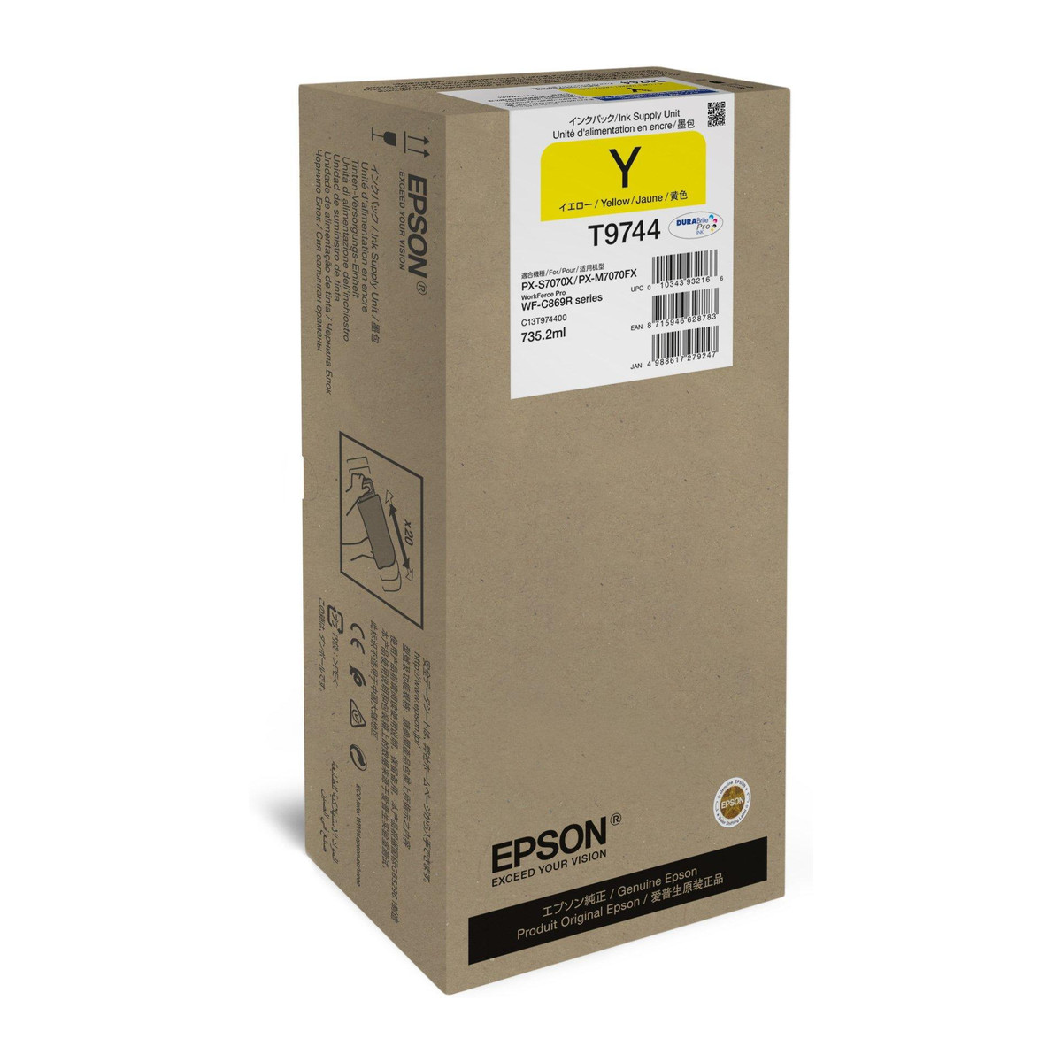 Bolsa de tinta Epson T974 Amarillo