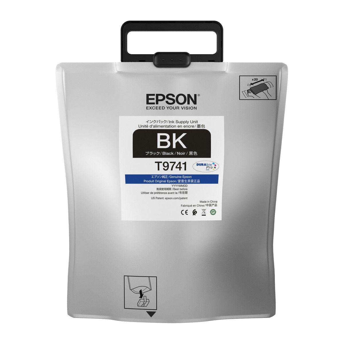 Bolsa de tinta Epson T974 Negro